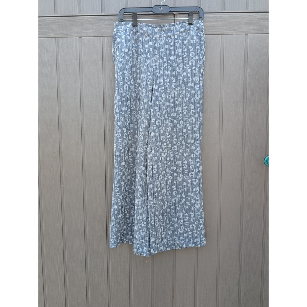 Chico's Women's Maraam Cheetah Soft Textured Pant Gray Size 0